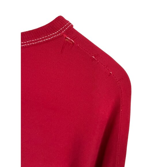 Sonia Rykiel Red Crewneck Logo Sweatshirt Made In Belgium Womens Size L - Picture 4 of 6